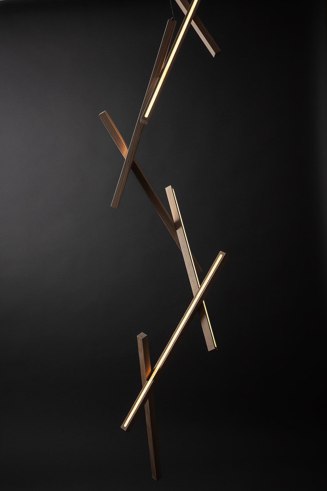 DNA Vertical Wooden Chandelier