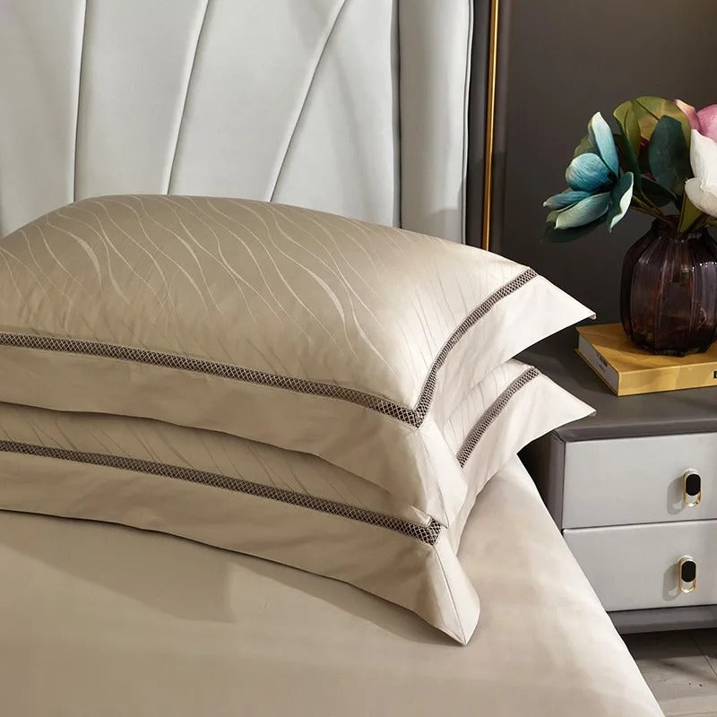 Indulge in Elegance: Moa Jacquard Egyptian Cotton Luxury Bedding Ensemble