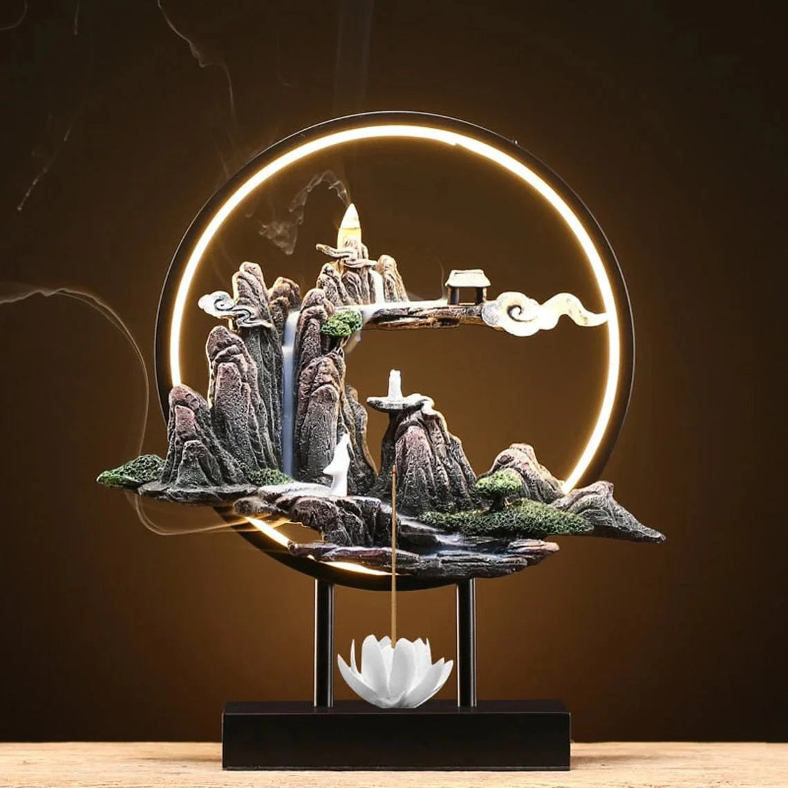 Misty Mountain Incense Burner Lamp