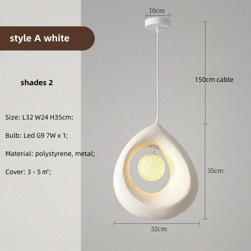 Wabi Sabi Inspired Circular Pendant Light