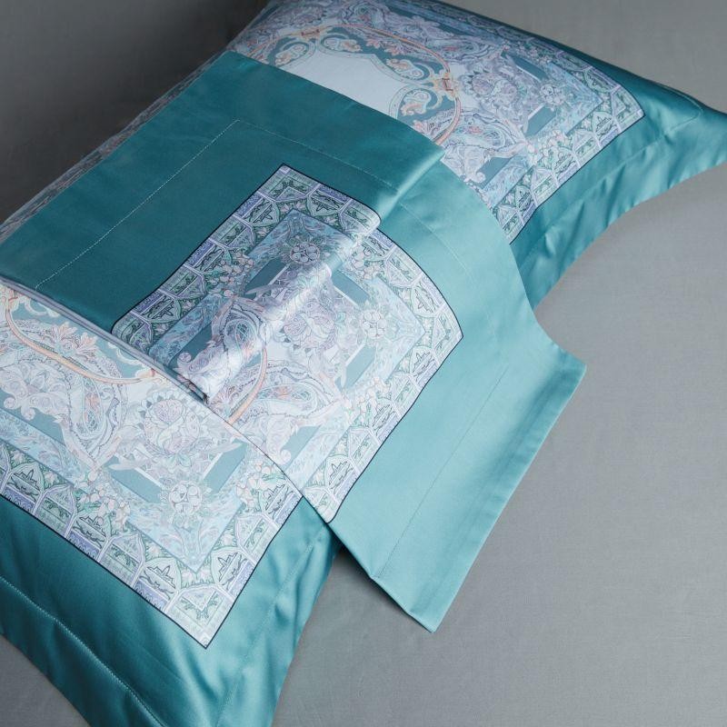 Aurelie Ocean Dreams: Luxurious Silky Egyptian Cotton Bedding Set with Stunning Prints