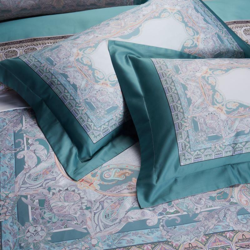 Aurelie Ocean Dreams: Luxurious Silky Egyptian Cotton Bedding Set with Stunning Prints