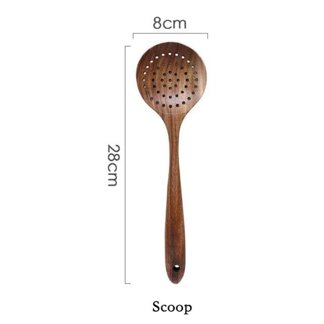 Eco-Friendly Teak Wood Cooking Utensil Set