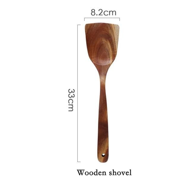 Eco-Friendly Teak Wood Cooking Utensil Set