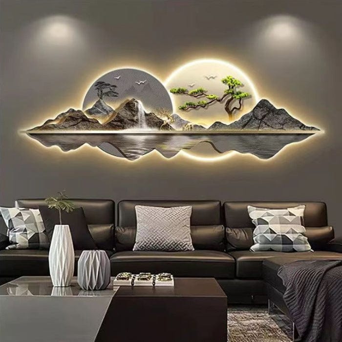 Moon Mountain Art-Deco-Licht