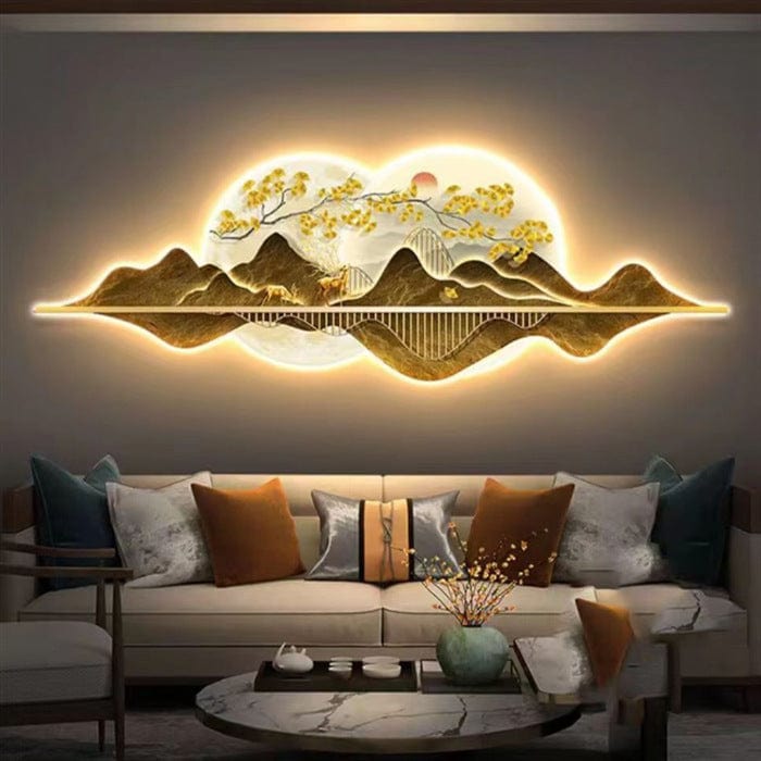 Moon Mountain Art-Deco-Licht