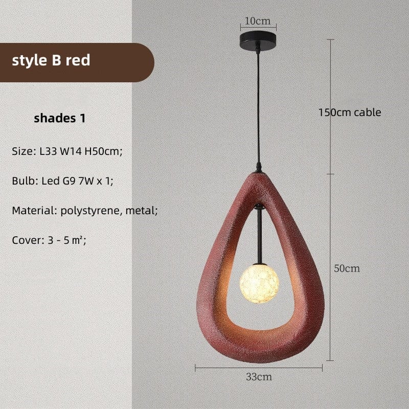 Hohle dreieckige Wabi Sabi Pendelleuchte